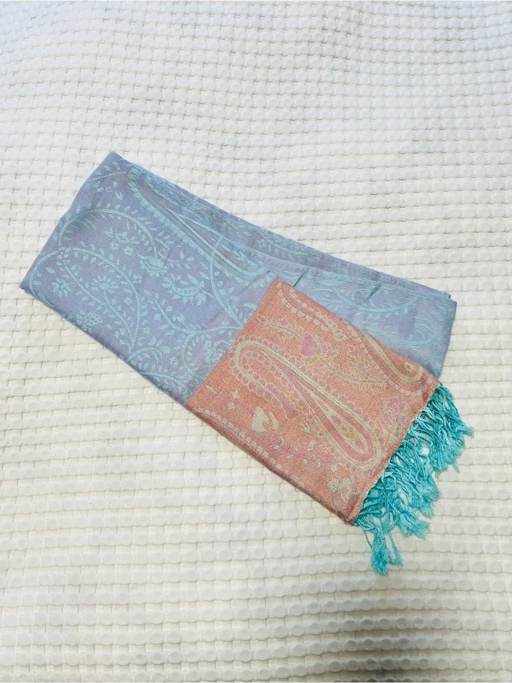 Cashmere Woman's Paisley Design Shawl Scarf